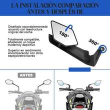 Modified Folding Rearview Mirror For Motorcycle, Motorcycle Rearview Mirrors Universal Spoiler Spare Parts, Made Of Aluminum Alloy, Not Easily Damaged. - A - View 5