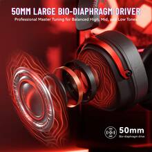 ATTACK SHARK 3-Mode Wireless Gaming Headset 7.1 Surround Sound 50mm Driver Unit AI Noise Canceling Microphone Multi-Platform Compatible For PC PS4 PS5 Xbox Switch - View 5