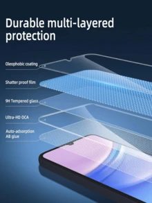 4-Piece Shockproof Android Phone Screen Protector, High-Definition Tempered Glass Screen Protector, Compatible With Samsung A22 4G/A31/A32 4G/A51 4G/A51 5G/A52 4G/A52 5G/A52S 5G/A53 5G/S20 FE/S22+5G/S22 Plus 5G/M31S, Easy To Install, Scratch Resistant, [International Version Non Local Version], High-Definition Transparent - Multicolor - View 4