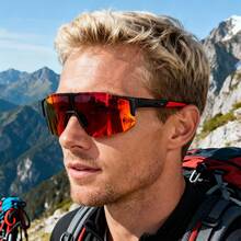 Lunettes de sport mode unisexes, idéales pour le cyclisme, l'entraînement et la compétition en plein air, y compris le vélo/la moto, la conduite, les activités de plein air, le marathon, combinant la mode et la fonctionnalité, accessoires de cyclisme, lunettes/lunettes de protection de cyclisme - Multicolore - Voir 4