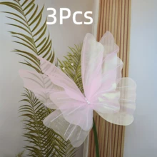 1/5件 50cm 絲綢仿真蝴蝶，3D雙層網翼設計，彩虹歐根紗與珍珠蝴蝶裝飾，適合生日派對裝飾、婚禮裝飾，大尺寸網格仿真蝴蝶，商店櫥窗展示 - 彩色 - 查看 23