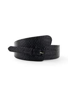 1pc/2pcs Women's Fashion Crocodile Textured Wide Elastic Waist Belt, Suitable For Daily Wear Fall, Autumn, Halloween - màu đen - Xem 5