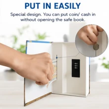 Caja de dinero con contraseña, caja fuerte de privacidad oculta, almacenamiento de joyas, decoración de escritorio, contraseña personalizable, sin llave, caja de juguete de diseño novedoso, libro de diccionario, regalo adecuado para niños y niñas, vacaciones y cumpleaños - Multicolor - Ver 7