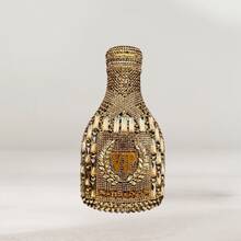 Glitter Women Champagne Bottle Evening Clutch Crystal Purse Cocktail Rhinestone Shoulder Bag Prom Handbag - Vàng - Xem 1