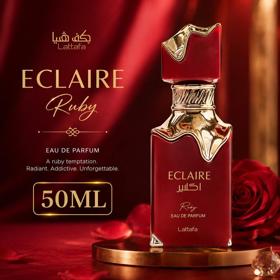Lattafa Eclaire Ruby EDP 50ML Women Perfume Long Lasting Sweet Fruity Vanilla Berry Fragrance - Sweet - View 1