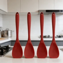Heat-Resistant Non-Stick Integrated Mixing Spoon, Essential For Home Baking, Silicone Spatula Set, Cake, Bread, Cooking Tools, Scrape Residue Without Waste, Easy To Clean, Multiple Colors Available, 2/4/6 Piece Set - View 19