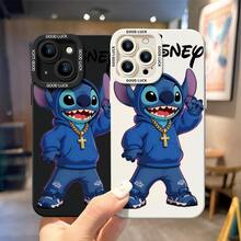 Disney Lilo & Stitch Stitch Phone Case, Streetwear‑Style Stitch Character Print With Hoodie, Gold Chain & Sneaker Design & Disney Logo, Shockproof TPU Protective Back Cover For IPhone 15 14 13 12 Pro Max, Disney Stitch Phone Case For IPhone 17, 16, 15, 14, 13, 12, And 11 Pro ,Galaxy S22 ,S23,S24,S25 Models. A Fun Gift For Family, Friends, Birthdays, Holidays, And Special Occasions. - 黑色 - 查看 4