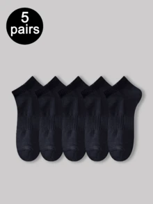 1/5/10 Pairs Men's Running Socks, Shock-Absorbing Low-Cut Comfortable Soft Short Sports Socks - Multicolor - View 11