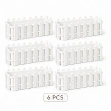 Maceta rectangular de plástico blanco, apta para jardín interior/exterior, patio, alféizar de ventana, mesa - Macetas para vallas - Ver 15