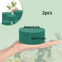 2/5/6/10pcs Mini Floral Foam Blocks, Plant Foam, Green Wet & Dry Flower Foam, For Fresh Or Artificial Floral Arrangements, Suitable For Weddings, Birthdays, Home And Decor, Garden Decorations - Green Round - View 7
