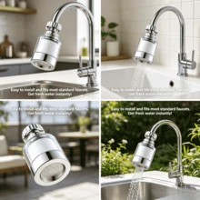 Faucet Water Purifier Home Filter Tap Water Purification Filter Universal Pressurized Anti-Splash Shower Head Spout - Multicolor - View 10