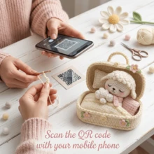 1Set Animal Crochet Kit, Crochet Kit For Beginners, Beginner Crochet Kit For Adults With Step-By-Step Text Tutorials, Sleeping Lamb DIY Crafts For Adults, Contemporary Home Decorative Ornaments, Cute Birthday Easter Day And Spring Gifts - Sleeping Lamb - View 7