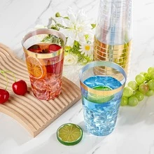 20個 6.7盎司鍍金航空杯，適用於婚禮、感恩節、萬聖節派對 - 金色 - 查看 8