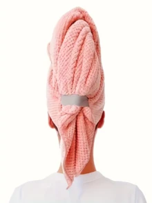 1 pieza Toalla de secado de cabello multiusos súper absorbente, gorro suave de secado rápido para cabello normal y rizado, gorro de baño de absorción rápida de agua, adecuado para uso en el baño, accesorio de baño, toalla de cabello absorbente de secado rápido de microfibra, adecuada para cabello largo y rizado, antiestática, cuidado suave del cabello, adecuada para el hogar, SPA, salón, deportes y viajes. - Ver 6