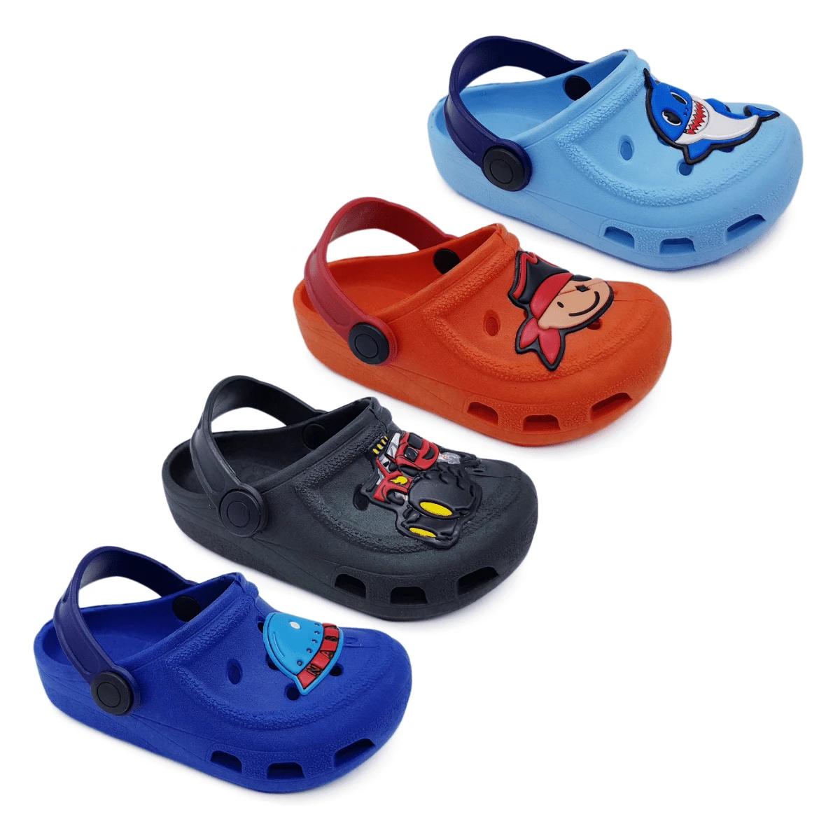 Kit Of 4 Pairs Of Baby Boy's Original Fabricata K08 Sandals/Clogs - ĐỒ NAM CÁC LOẠI - Xem 1