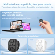 Multifunctional Phone Remote Control, Wireless Page Turning Controller, Portable Camera Shutter, Compatible With Tablet, Android, Rechargeable, 30mAh - Multicolor J6 - View 9