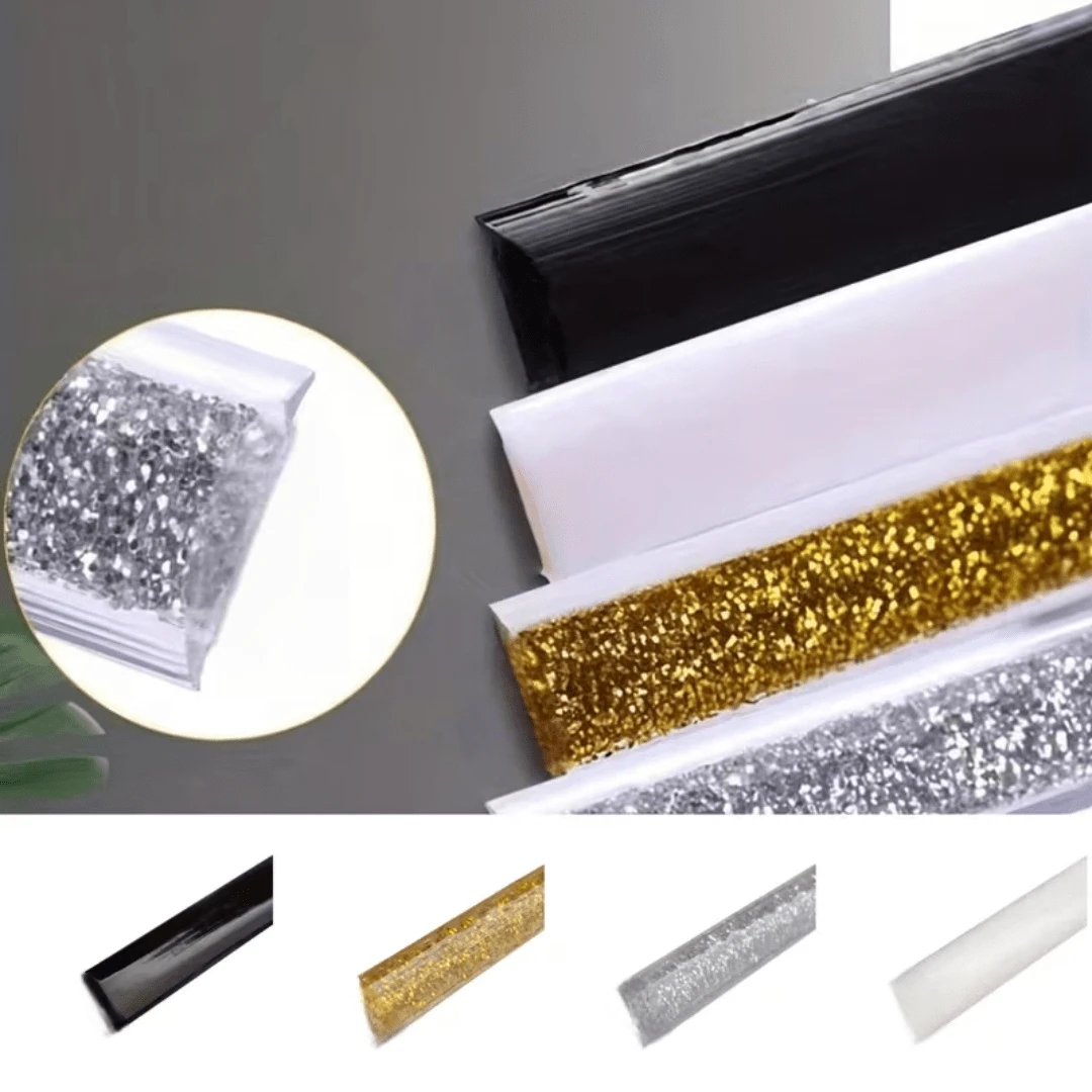 1pc 6m/236.22inch Self-Adhesive Beauty Seam Sticker Line Wall Corner Kitchen Stove Decorative Strip | Sealing Strip Beautiful Edging Line Yin Yang Line Multi-Purpose Dustproof Weatherstrip For Kitchen Use