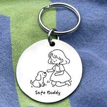 Stainless Steel Pet Pendant Collar Accessory, Anti-Collision Pressure-Resistant Durable, Universal Keychain For Pet Lovers, Comfortable For Daily Wear, Practical Pet Identification Tag When Used With Pet Collar - Multicolor - View 9