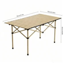 Outdoor Folding Roll-Up Table, Available In Two Colors And Two Sizes. Foldable And No Assembly Required, Portable And Easy To Store, Stable And Durable. Ideal For Camping, Picnics And Home Use. - Random Color - View 11