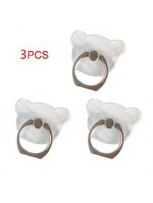 Bộ 3 giá đỡ điện thoại hình nhẫn kim cương bạc, giá đỡ tròn bằng thép trắng dạng kẹp, giá đỡ vòng trong suốt bằng acrylic pha lê xoay 360° phù hợp với mọi loại điện thoại và ốp lưng. - Nhiều màu - Xem 15