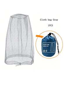 2pcs Mosquito Head Net, Outdoor Fine Mesh Face Mask, Breathable & Insect-Proof, Suitable For Fishing, Hiking, Camping, Gardening, Fits Most Hats, Unisex - Multicolor - View 6