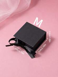 1pc Women's Travel Portable Flip Cover Jewelry Box, Square Ribbon Gift Box For Rings, Watches, Necklaces, Earrings Storage Valentine Day Back To School - Multicolor - View 17