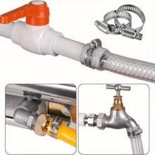 Kit Fitting Penjepit Pipa Baja Tahan Karat Tugas Berat 25 buah dengan Konektor Heliks (Berulir) Baut/Galled, Rentang Ukuran yang Dapat Disesuaikan (25/64' hingga 2-3/4') untuk Sistem Perpipaan, Otomotif, HVAC - Aplikasi Bahan Bakar, Air, dan Tabung - A - View 7