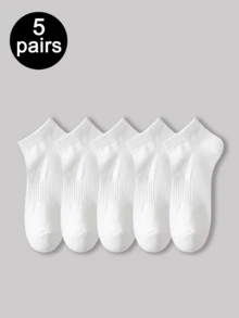 1/5/10 Pairs Men's Running Socks, Shock-Absorbing Low-Cut Comfortable Soft Short Sports Socks - Multicolor - View 13