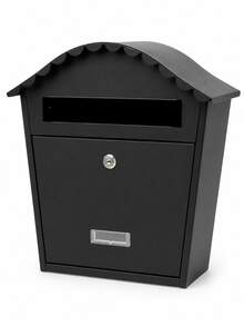 Correo electrónico, gran capacidad tamaño A4, montado en la pared, tipo cerradura con llave, buzón de gran capacidad, periódico, montado en la pared, buzón, buzón, buzón, admite buzón familiar - Buzón con cúpula blanca - Ver 13