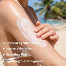 SPF 50 防晒乳液，含维生素 E | 轻盈不油腻，SPF 50 防晒乳液，防水防汗，适用于面部和身体 | UVA/UVB 防护 - 銀色 - 查看 5