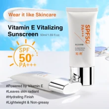 SPF 50 防晒乳液，含维生素 E | 轻盈不油腻，SPF 50 防晒乳液，防水防汗，适用于面部和身体 | UVA/UVB 防护 - 銀色 - 查看 4