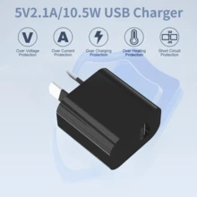 USB 充電插頭 2入/1入 手機用 USB 接口充電頭 10.5W-5V2.1A 迷你充電頭 適用於 iPhone 13 12 11 SE XS XR X 8 7 6 5 Galaxy - 查看 4