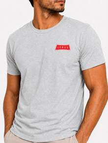Basic Summer T-Shirt, Loose, No Christmas, Valentine's Day, Basic - Màu Xám nhạt - Xem 2