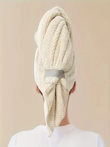 1 pieza Toalla de secado de cabello multiusos súper absorbente, gorro suave de secado rápido para cabello normal y rizado, gorro de baño de absorción rápida de agua, adecuado para uso en el baño, accesorio de baño, toalla de cabello absorbente de secado rápido de microfibra, adecuada para cabello largo y rizado, antiestática, cuidado suave del cabello, adecuada para el hogar, SPA, salón, deportes y viajes. - Ver 5