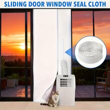 Strip Segel Pintu Layar Berresleting untuk AC Portabel dan Pengering Pakaian - Kompatibel dengan Pintu Geser AC Portabel Seri Pintu Dorong-Tarik Berresleting - Putih - View 3