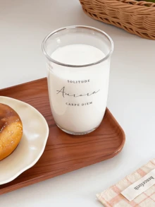 Tazza in vetro minimalista, tazza per colazione, tazza per latte, tazza d'acqua resistente al calore per ufficio, tazza da tè, tazza per bevande fredde - Una Coppa Inglese-Open - Visualizzare 3