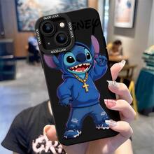 Disney Lilo & Stitch Stitch Phone Case, Streetwear‑Style Stitch Character Print With Hoodie, Gold Chain & Sneaker Design & Disney Logo, Shockproof TPU Protective Back Cover For IPhone 15 14 13 12 Pro Max, Disney Stitch Phone Case For IPhone 17, 16, 15, 14, 13, 12, And 11 Pro ,Galaxy S22 ,S23,S24,S25 Models. A Fun Gift For Family, Friends, Birthdays, Holidays, And Special Occasions. - 黑色 - 查看 2