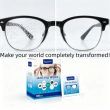 100 Sheets Of Anti-Fog Eyeglass Cleaning Tissues. One-Time Eyeglass Cloths, Quick-Drying Lens Cleaning Wipes. Suitable For Swimming Goggles, Ski Masks, Cameras, Mobile Phones, Computer Screens, Bulb Cleaning. Suitable For Home And Travel Use. Single Package For Easy Carrying. Essential Item. - trắng - Xem 4