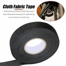 5 Rolle Kabelbaum Klebeband Gewebeband KFZ Textilband Isolierband 19mm 15M - B-schwarz - Übersicht 7