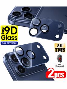 CASECOPS 2 Buah Pelindung Lensa Kamera Kompatibel dengan iPhone 17 Pro Max/17 Pro - [Anti Retak] [Anti Gores] [Perekat Kuat] [Kompatibel dengan Casing Ponsel] Pelindung Layar Kamera Belakang Kaca Tempered Metalik - Biru Gletser - 2 buah - View 6
