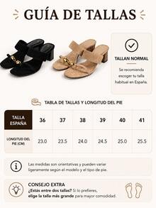 Sandalias De Tacón Medio Efecto Ante With Detailed Metallic Gold And The Two Separate, Mules Elegantes And Clothes For Women In Color Negro And Beige Camel, Ideal For Looks Casual Chic, Oficina And Events De Verano - 卡其色 - 查看 3