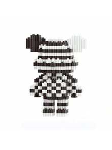 1pc Micro Bead Cute Bear Series Building Block Decor Gift, Adult Puzzle Toy For Stress Relief - Multicolor - View 9