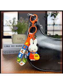 Offiziell lizenzierter Miffy Classic Schlüsselanhänger, süßer Kaninchen Taschenanhänger, geeignet für Handtaschen, Rucksäcke und Schlüssel, modisches Sammlerstück Accessoire Geschenk, geeignet für Alter 14 und darüber - Orange - Übersicht 6