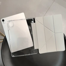 Suitable For Matepad SE11 Inch Tablet Protective Cover,Intelligent Sleep Wake-Up, High Transparency Acrylic Back Panel With Pen Slot, Y-Shaped Multi Folding Bracket, Fashionable PU Leather, All Inclusive Anti Drop And Shockproof,MatePad Case,Suitable For Redmi Pad2 11"/ Pad SE 11 Inch Tablet Protective Case - Clear - View 3