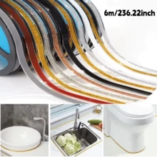 1pc 6m/236.22inch Self-Adhesive Beauty Seam Sticker Line Wall Corner Kitchen Stove Decorative Strip | Sealing Strip Beautiful Edging Line Yin Yang Line Multi-Purpose Dustproof Weatherstrip For Kitchen Use - 1pc - View 8