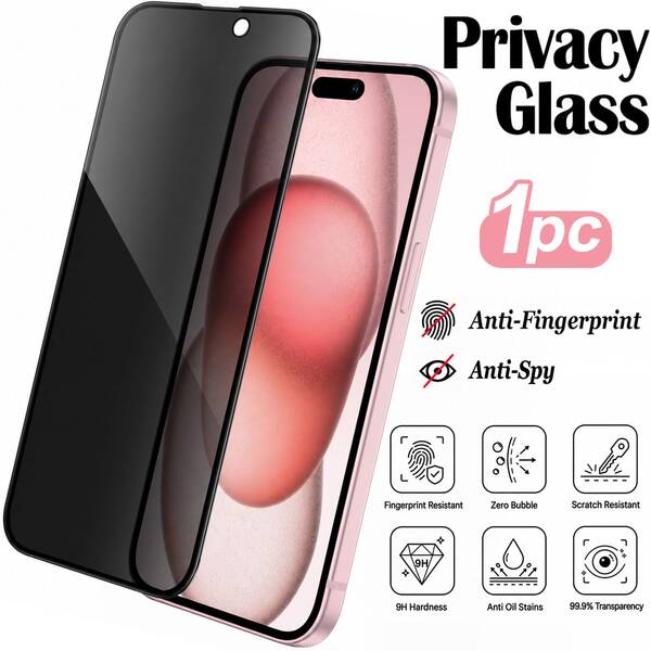 High Definition Privacy Tempered Glass Screen Protector For IPhone 17 Pro Max 6.9 Inch, Ultra-Clear, 9H Hardness, Anti-Scratch, Easy Installation, Compatible With Phone Case, Includes Installation Tool Kit. Suitable For 17 Pro/17 Air/17/17e, 16 Pro Max/16 Pro/16 Plus/16/16e, 15/14/13/12/11/X Series And More.