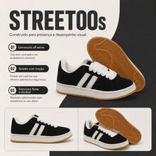 Black And White Street 00s Sneakers For Men And Women - Famous - On - 00s BLACK aND WHITE - View 8