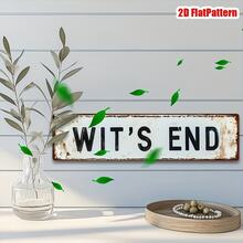 1个2D平面“WIT'S END”主题装饰街牌，适用于家居、房间、墙壁、餐厅、酒吧、咖啡馆、车库、农舍装饰，适用于11个节日 - 多色 - 查看 9