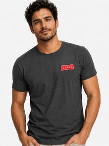 Basic Summer T-Shirt, Loose, No Christmas, Valentine's Day, Basic - 深灰色 - 查看 6