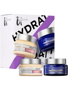 IT Cosmetics [Bộ sản phẩm chăm sóc da] Bộ dưỡng ẩm chống lão hóa 24/7 (2 món) (Kem dưỡng 60ml + Kem dưỡng đêm 60ml) + Bộ dưỡng ẩm chống lão hóa trẻ trung (3 món) (Kem mắt 30ml + Kem dưỡng 60ml + Sữa rửa mặt 148ml) 2oz/60ml*2 + 0.5oz/30ml + 2oz/60ml + 5oz/148ml - Phù hợp với mọi loại da - Xem 3